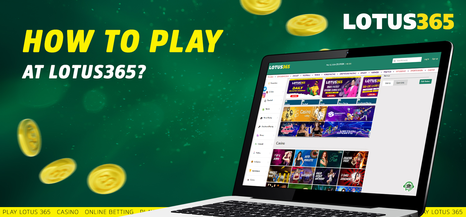 How to play casino games at Lotus365 India