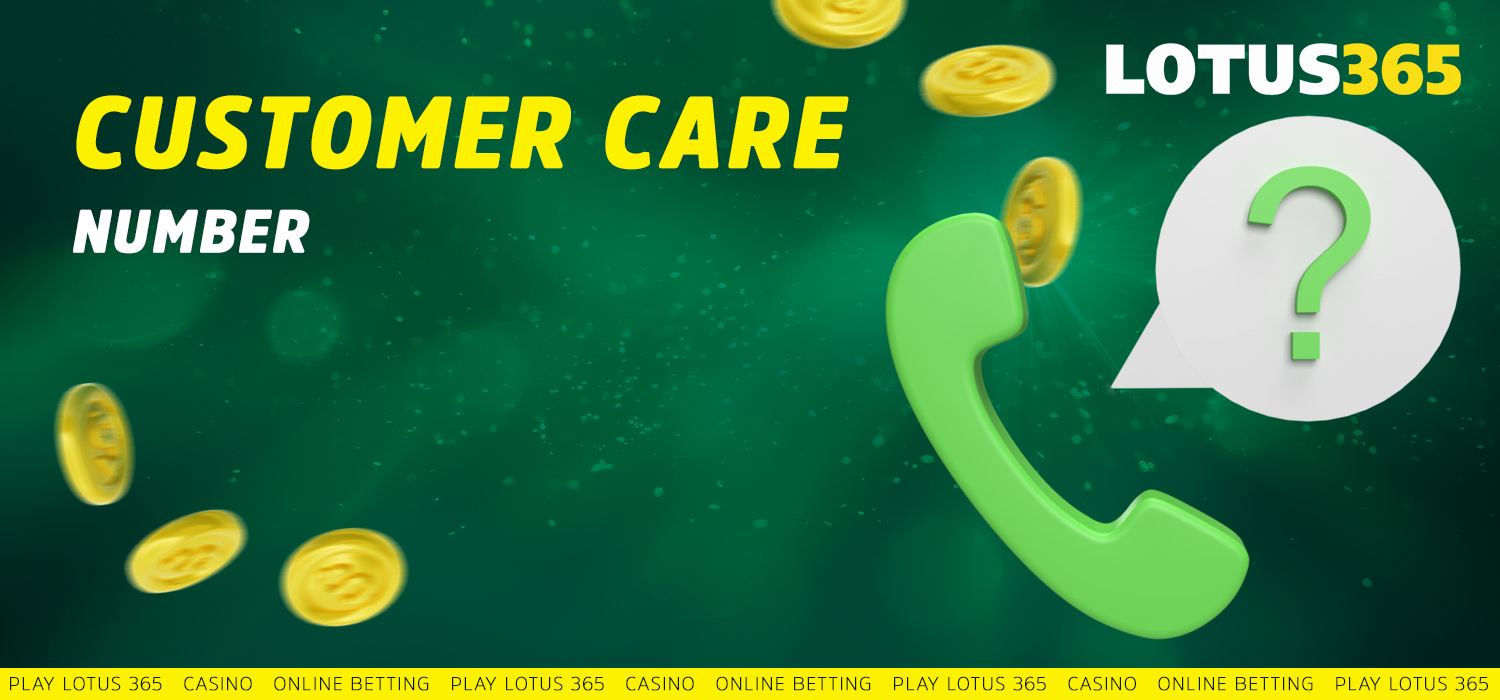 Lotus365 India Customer Care Number information